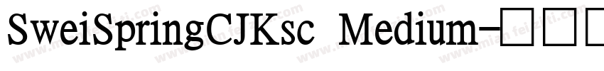 SweiSpringCJKsc Medium字体转换
